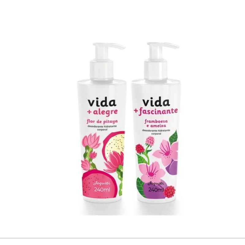 Hidratante Corporal Vida + Alegre e Fascinante Jequiti escolha sua fragrância
