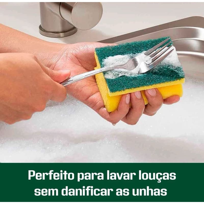 Esponjas salva unhas de lavar louça anatomica limpa bem dura muito e protege a unha
