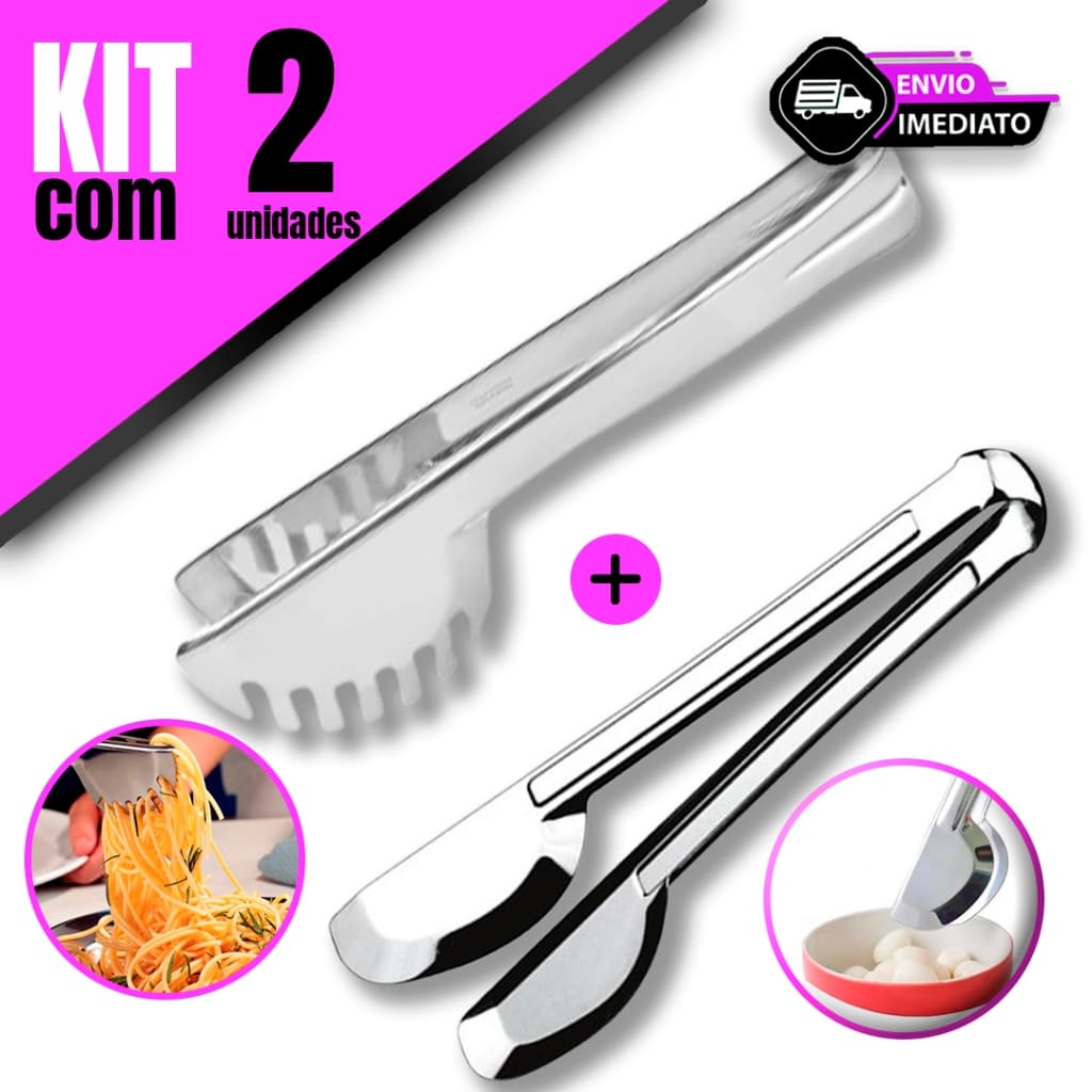 Kit Pegador de Massa + Pegador Universal Aço Inox 🍝🍴 – Resistência e Versatilidade na Cozinha!