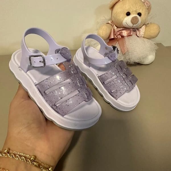 Sandália Baby Papete Bebe Criança Menina Blogueirinha Linda 844 Leve Macia Confortável Ortopedica