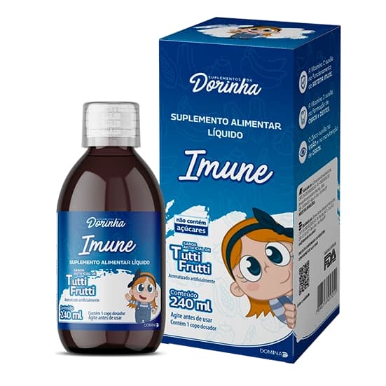 Imune Kids Dorinha Tutti Frutti 240ml Sem Açúcar – Suplemento Vitamínico Infantil