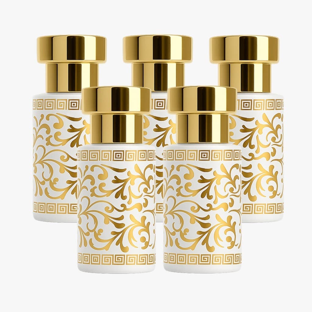 Kit 5 Porta Perfume Luxo 30ml Vidro luxo sofisticado aromatizador body splash sofisticado