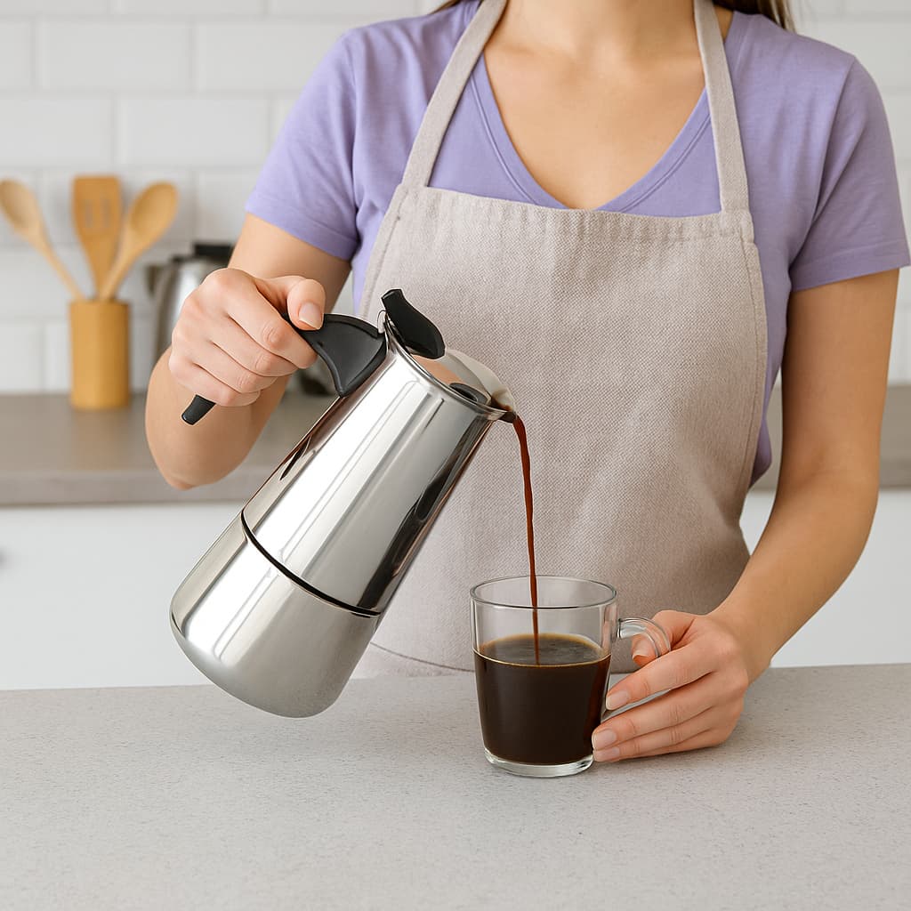 Cafeteira Italiana Inox xicaras Garrafa Elétrica Jarra Chaleira Bule Café Fazer Chimarrão Cozinha
