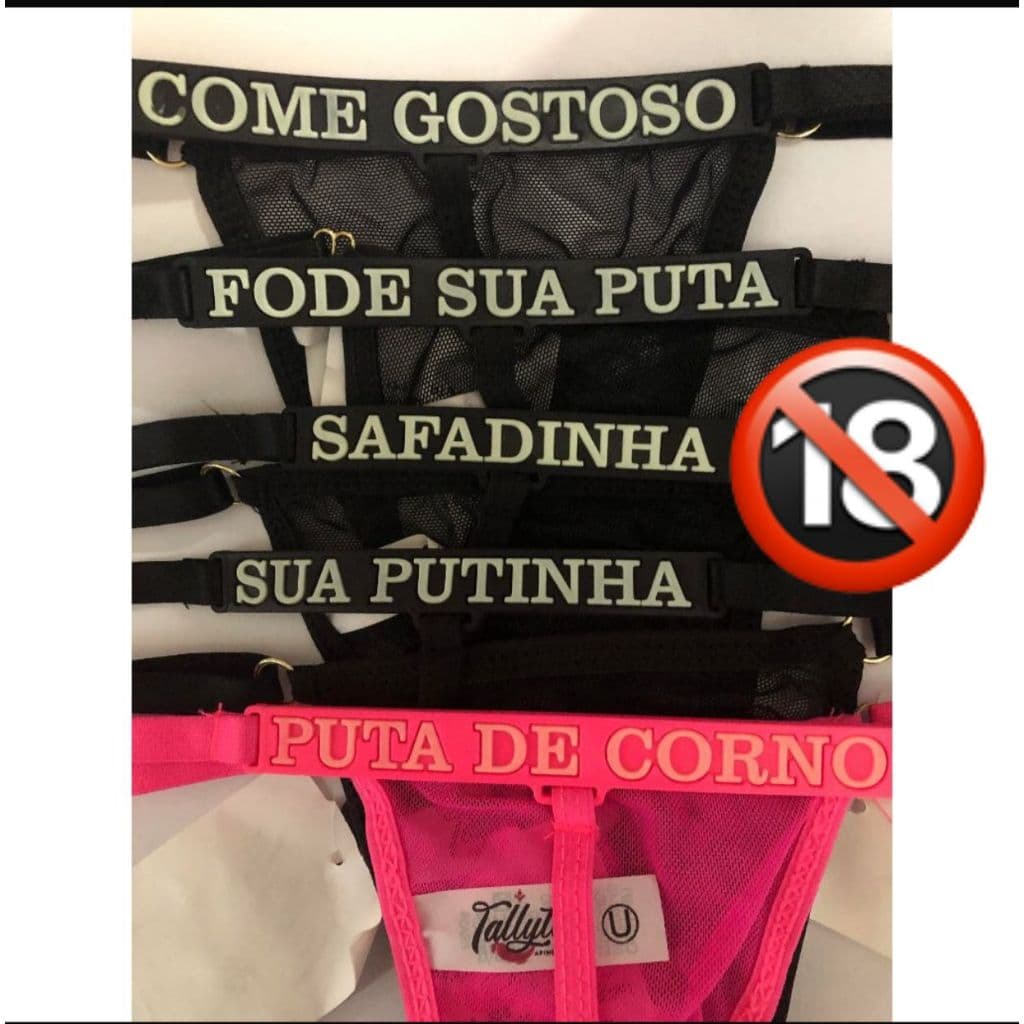 Calcinha Fio com Frase Neon Que Brilha no Escuro