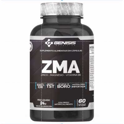 ZMA -  ZINCO, MAGNÉSIO, VITAMINA B6 E BORO - Genisis Nutrition