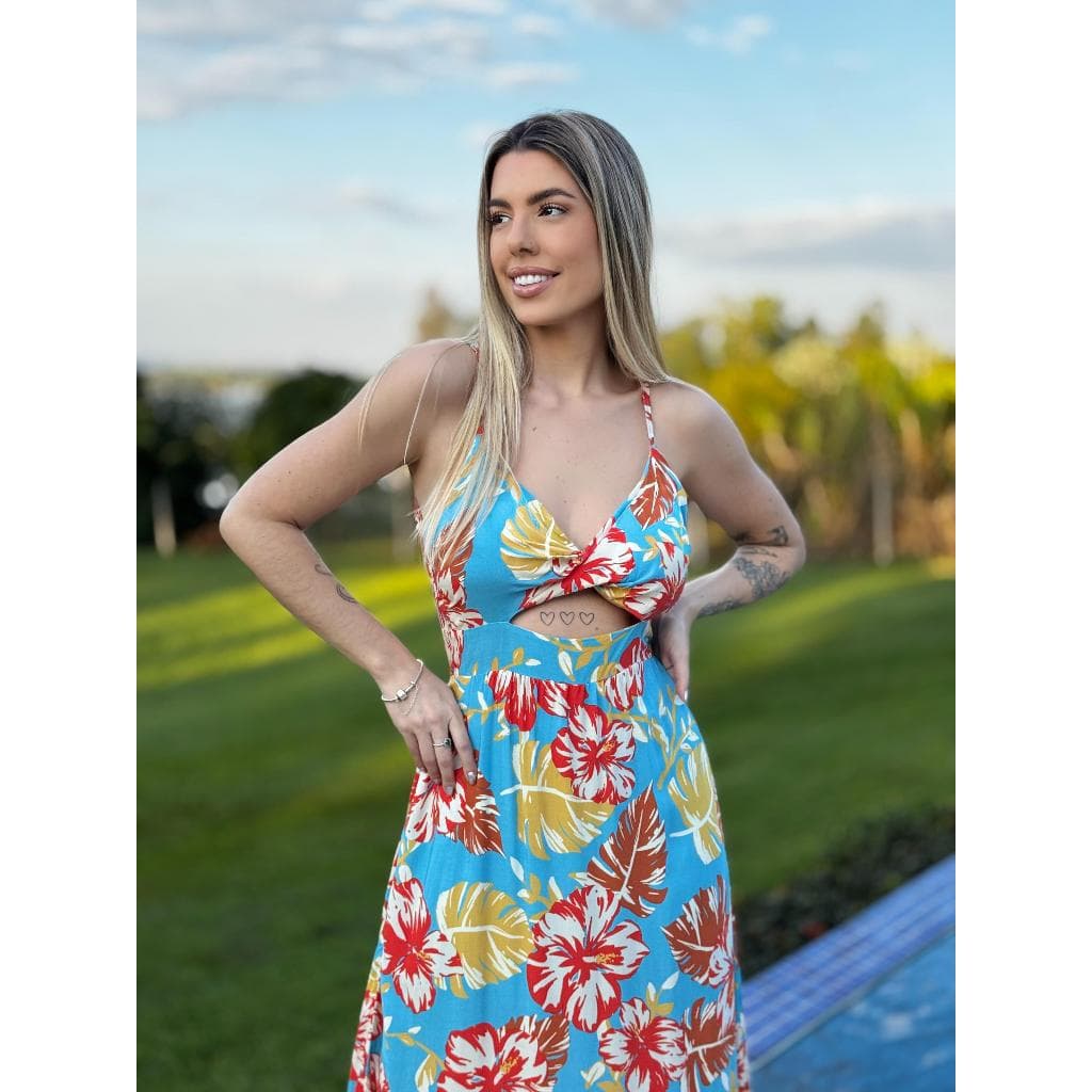 vestido longo rose PRIMAVERA/VERÃO