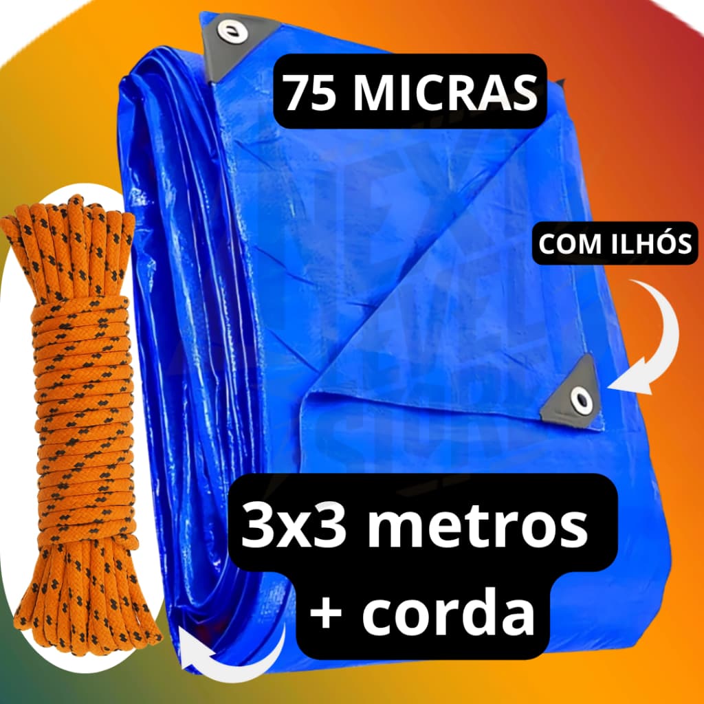 Lona Impermeável 2x3 3x4 4x5 5x5 3x5 3x6 4x6 5x6 6x6 4x7 Piscina Construção Pintura Mudança + CORDA