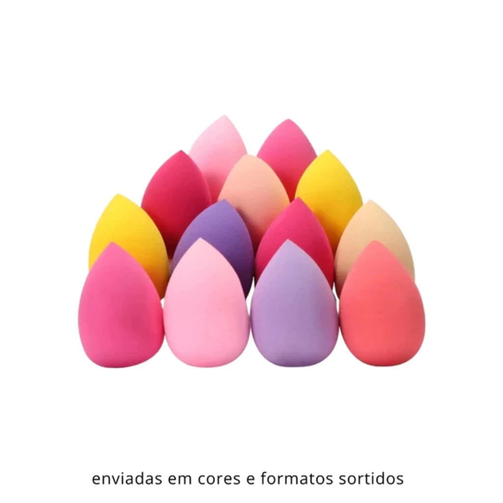 kit esponjinha para maquiagem - 10 unidades sortidas