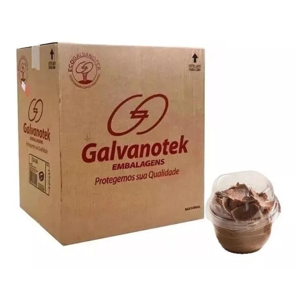 Embalagem Redonda Pote com tampa alta para doces ,Mousse  110ml G670 C/10 Un Galvanotek