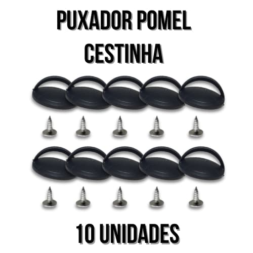 Puxador Pomel Cestinha Com 10 Unidades Para Tampas De Panelas Vidro e Alumino