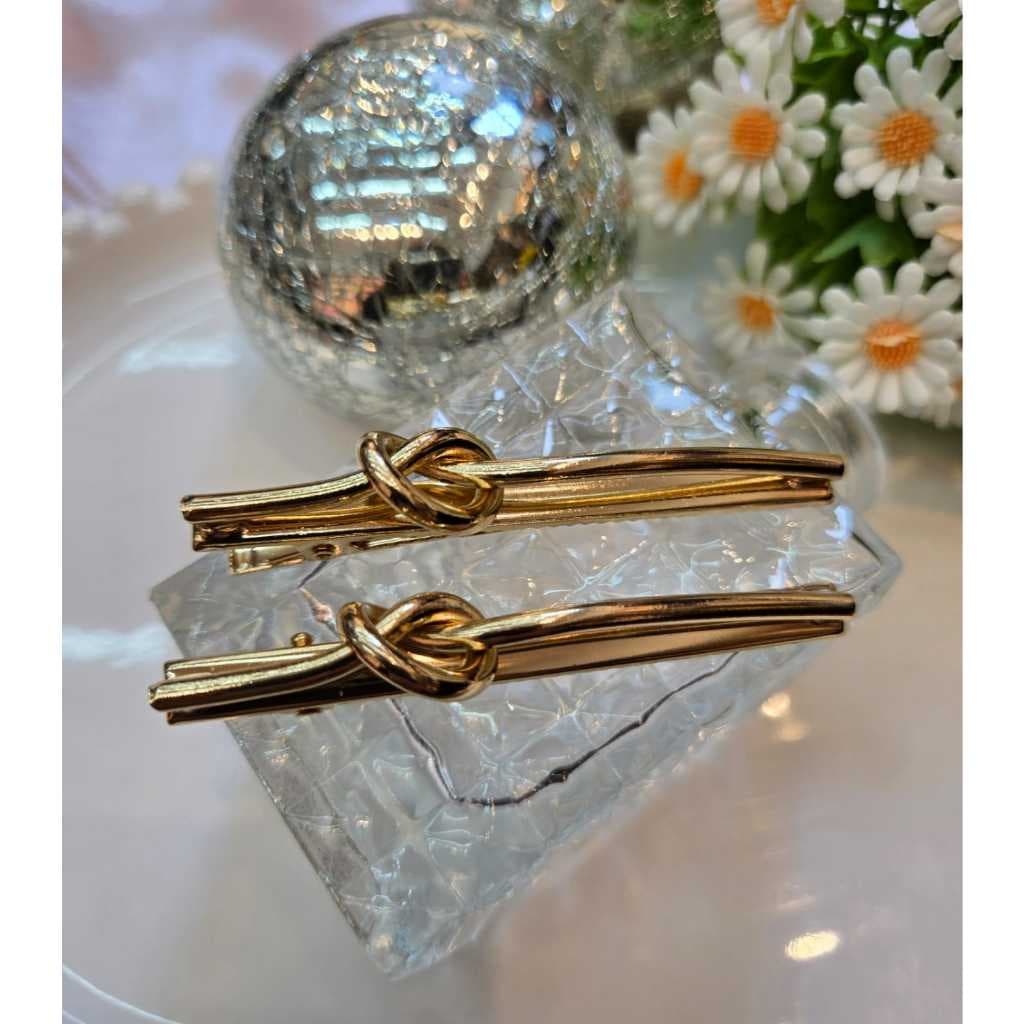 Presilha de cabelo Metal laço Moda Coreana