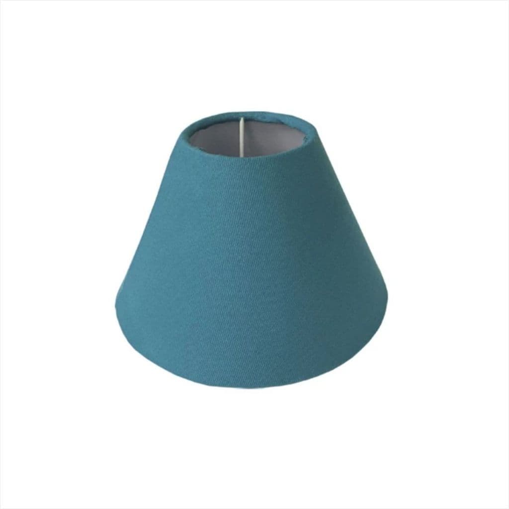 Cúpula de Abajur Tecido Azul Direto Da Fabrica Resistente Luminária 8x20x13 Quarto Sala Escritório