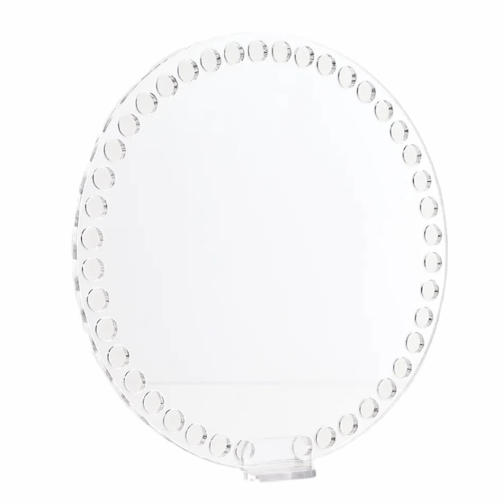 Base para Crochê redonda em Acrílico Transparente para Cestos Fio de Malha - 30cm