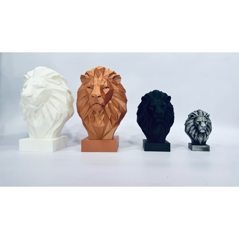 Leão Escultura 3D PLA Premium Arquétipo Simboliza a Força Coragem Nobresa Autoconfiança