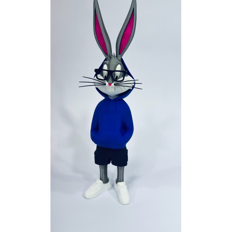 Perna Longa Personagem em Impressão 3D - Boneco com roupa Urbana inspirado em Looney Tunes Material PLA