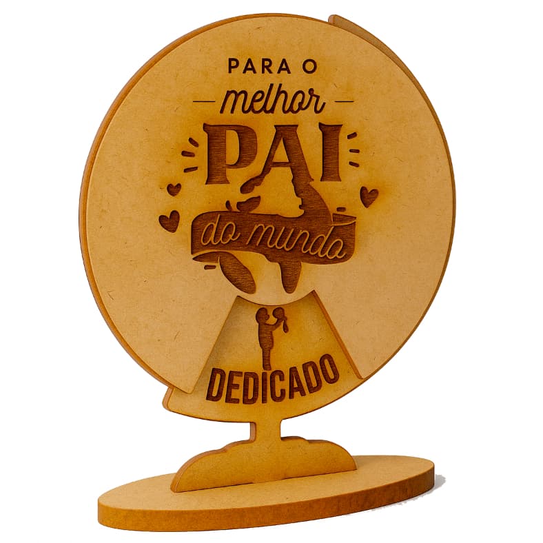 Kit Lembrancinha dia dos Pais Para o Melhor Pai do Mundo em MDF