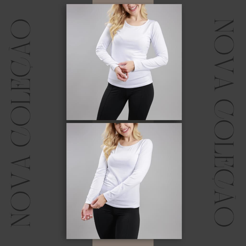Kit 2 Blusas de ViscoLycra Adulta Conforto e Estilo