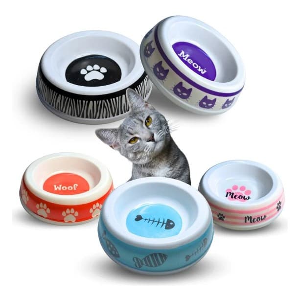 Comedouro / Bebedouro Pet Gato Melamina 200ml (CORES SORTIDAS)