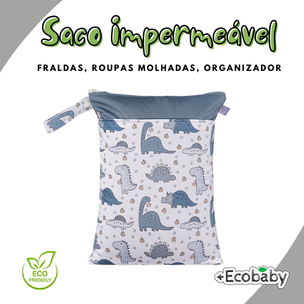 Saco Bolsa Impermeável Lavável para Fraldas, Absorventes, Piscina, Roupas Sujas, Organizador Viagem
