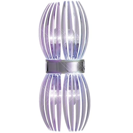 Arandela Olivia 4xE14 com LEDs | Acrílico e Metal Cromado | Iluminação Decorativa de Parede |