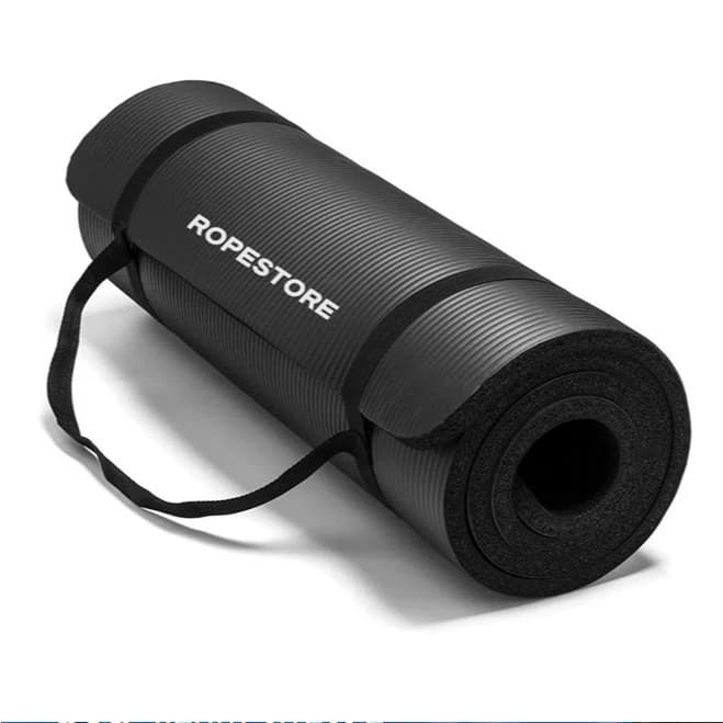 Colchonete Tapete de Yoga Pilates nbr 10 mm Preto