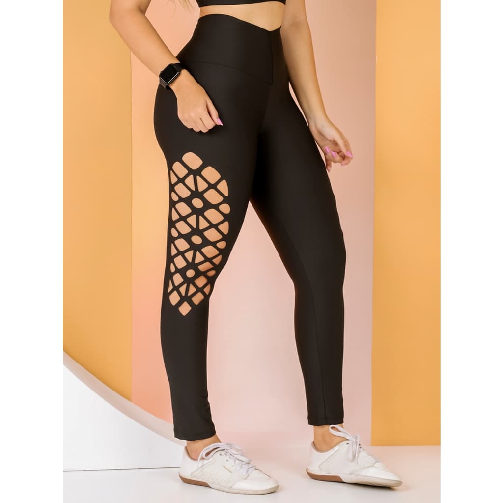 Calça Legging Fitness Feminina  Moda Academia Treino Caminhada Corrida Ginástica Musculação Corte A Laser The Start