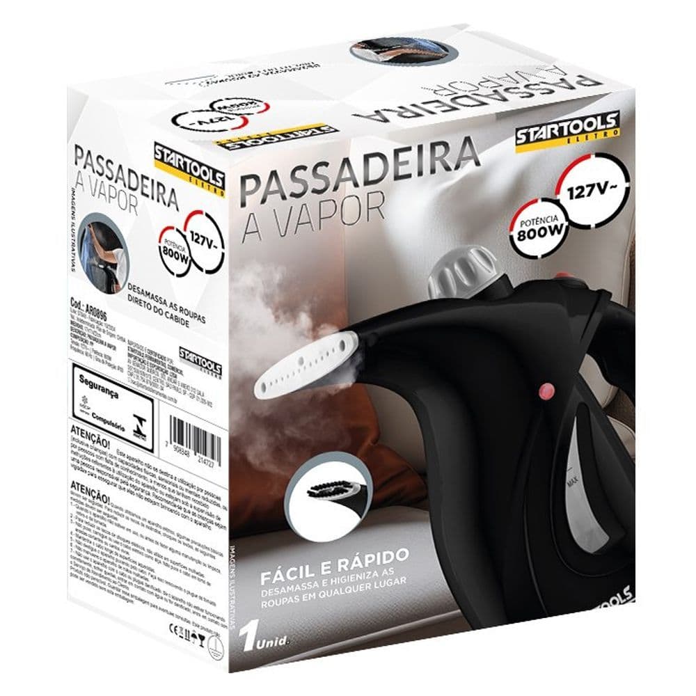 Passadeira A Vapor 127V - Preta