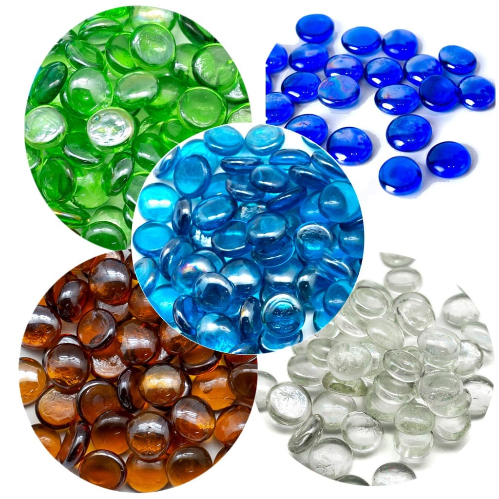 kit 5 pacotes das pedras de vidro gema para artesanato vaso aquario