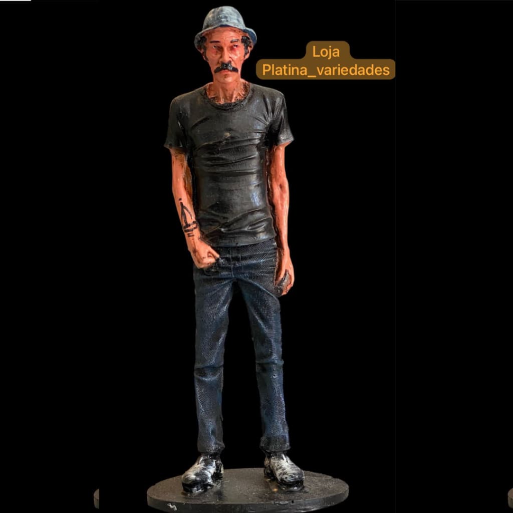 Boneco Seu Madruga Turma do Chaves Colecionável Estátua de Resina Estatueta