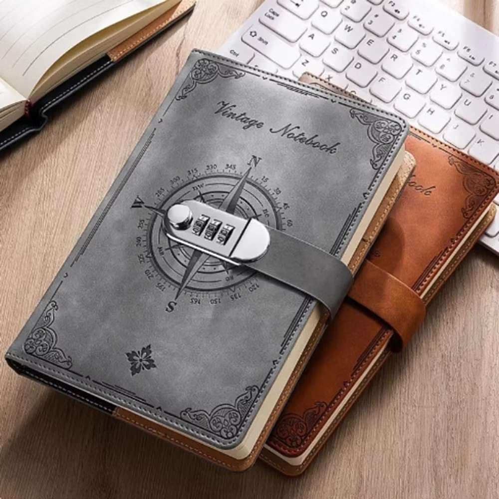 caderno de senha A5 do estudante Escritório 100 folhas (200 páginas )retro com diário de bloquerio 2149