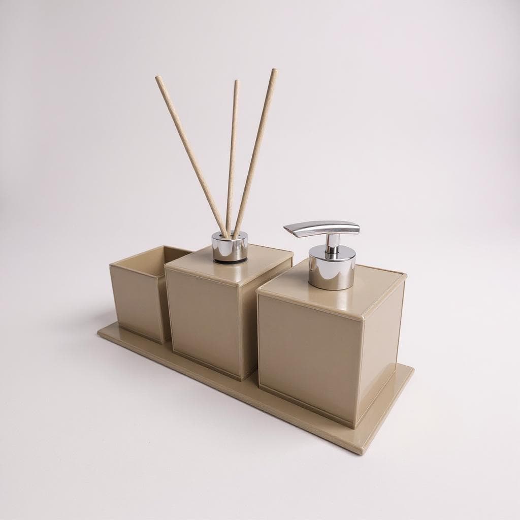 Kit Banheiro Lavabo Bancada Bandeja Saboneteira Difusor Aromatizador Cachepot Pingente