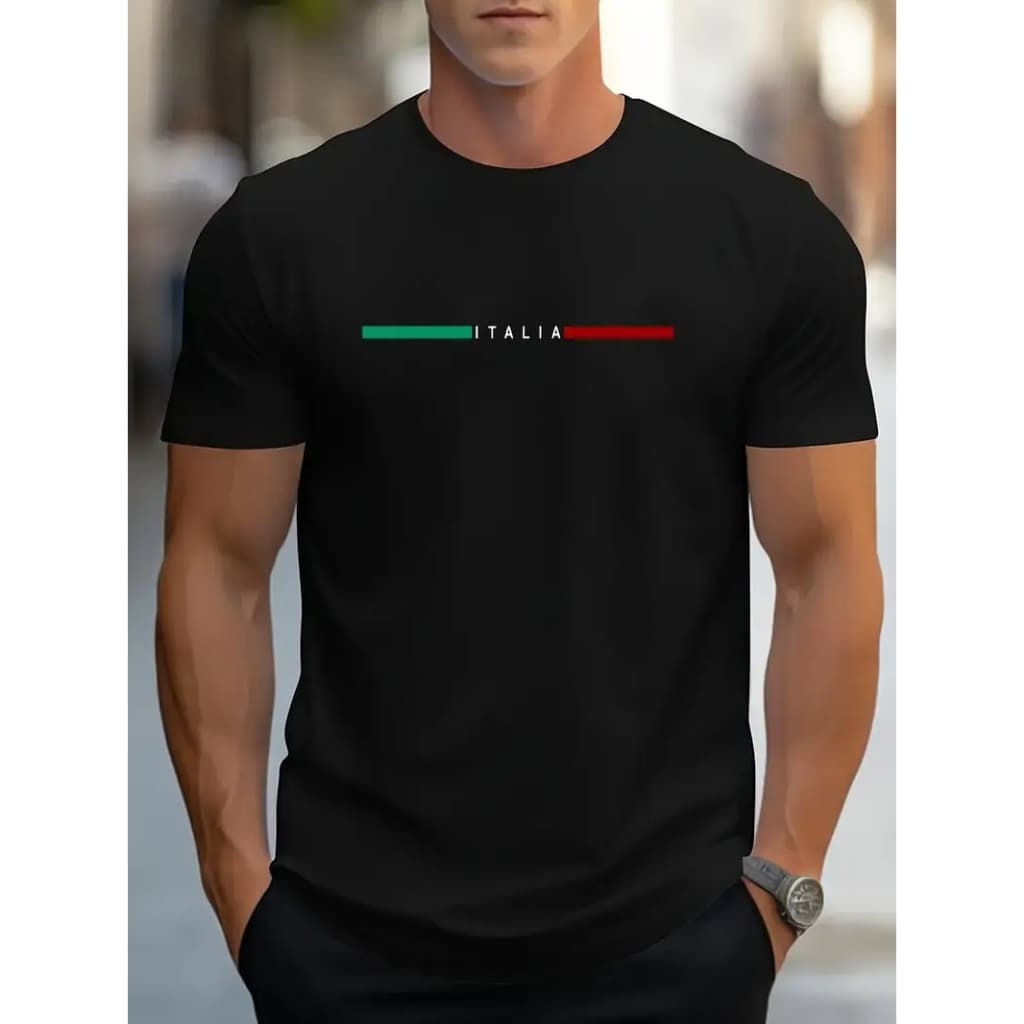 Camiseta Camisa Italia 100% Algodão Premium Masculina