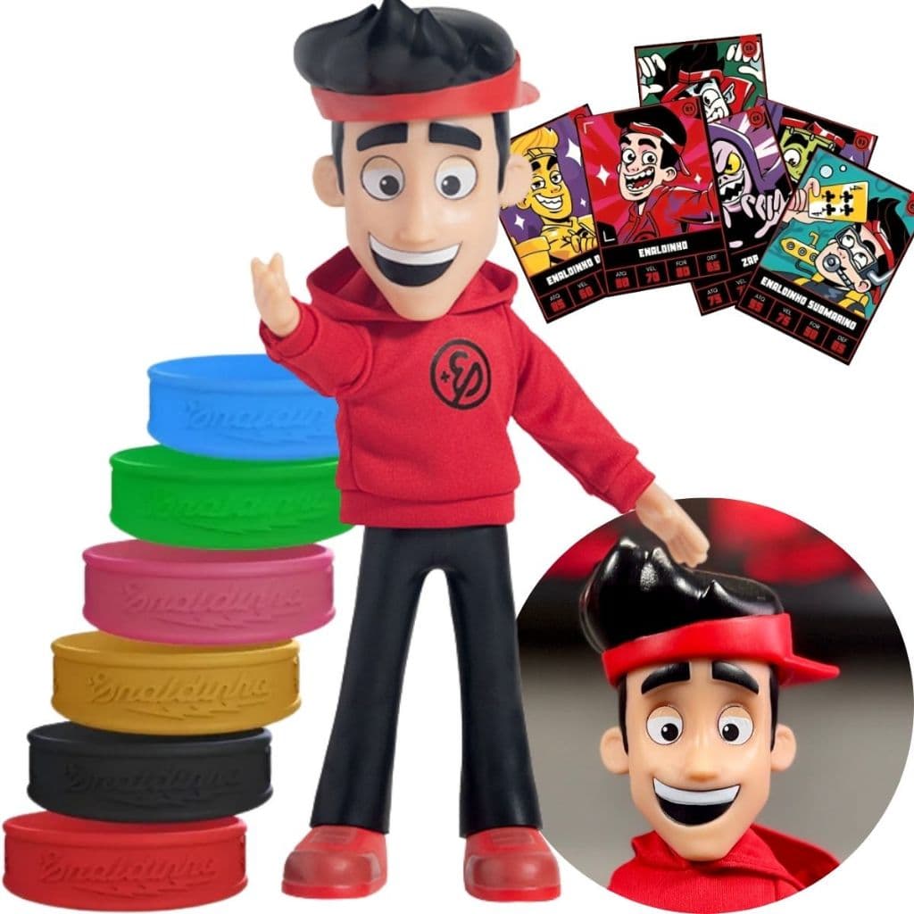 Boneco Youtuber Enaldinho Com Pulseira Do Poder - Rosita