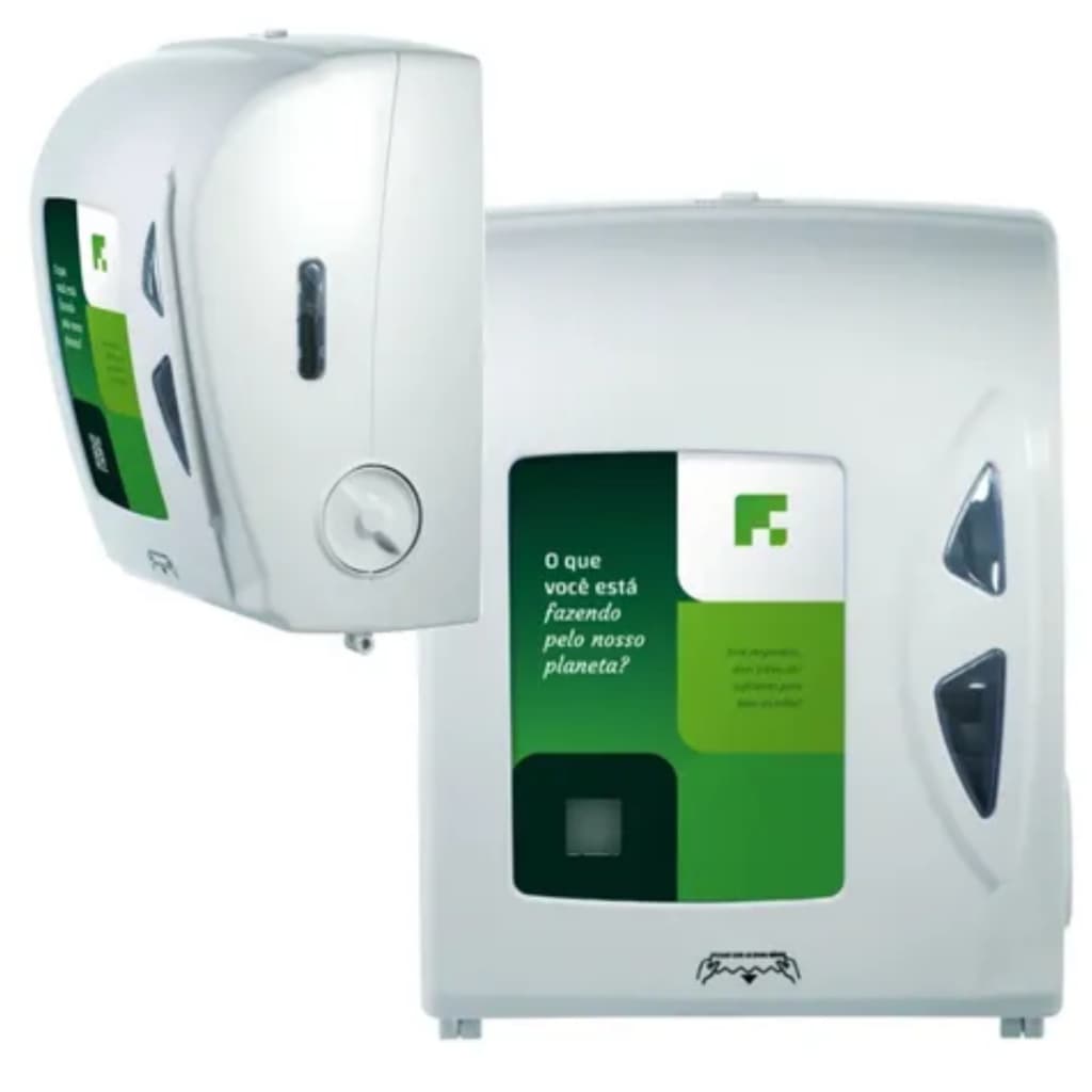 Dispenser com Alavanca para Papel Toalha Bobina Auto Corte C/ Chave de Abertura Toalheiro Papeleira