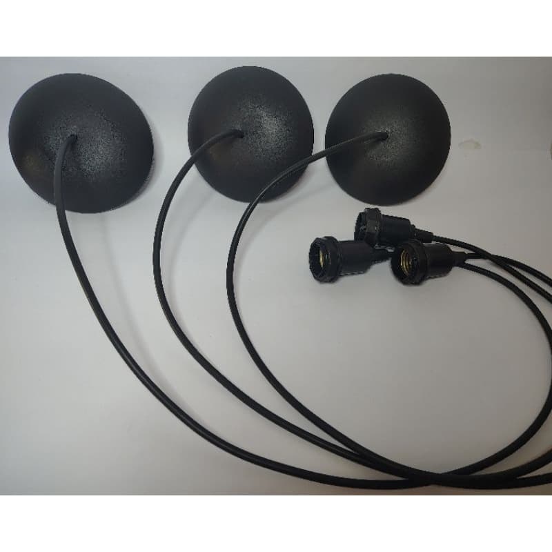 kit 3 pendentes 1m- soquete de coluna E27