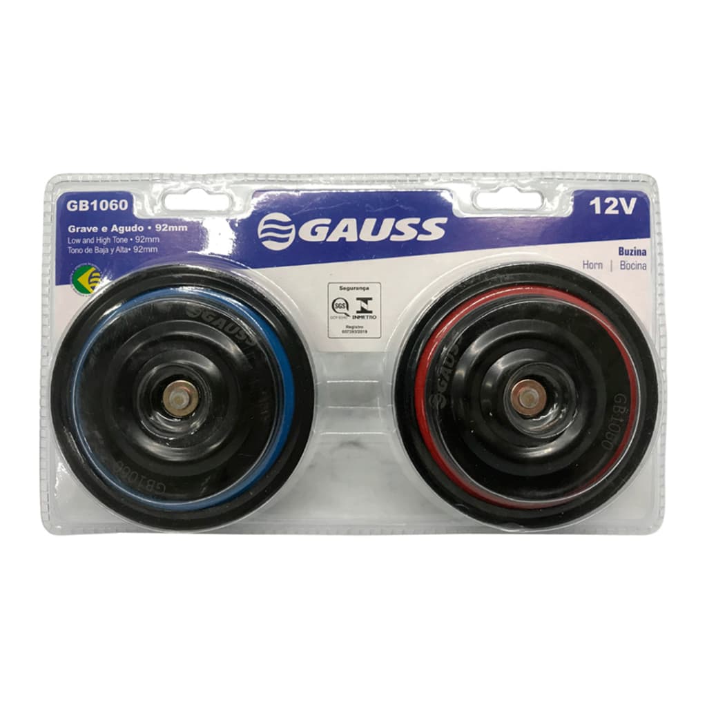 Buzina Paquerinha Gauss GB1060 12V Disco Dupla Universal