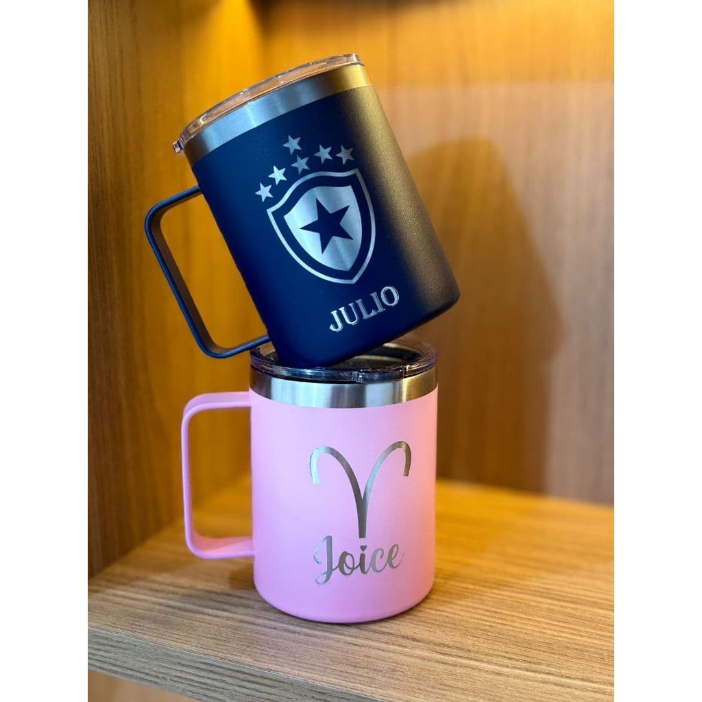 Caneca Térmica com alça personalizada  com Tampa Para Cerveja Café Chá Água