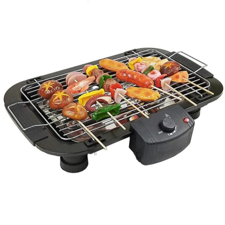 Churrasqueira Elétrica Interior Exterior Sem fumaça Grelhador Portátil Cozinha 110v