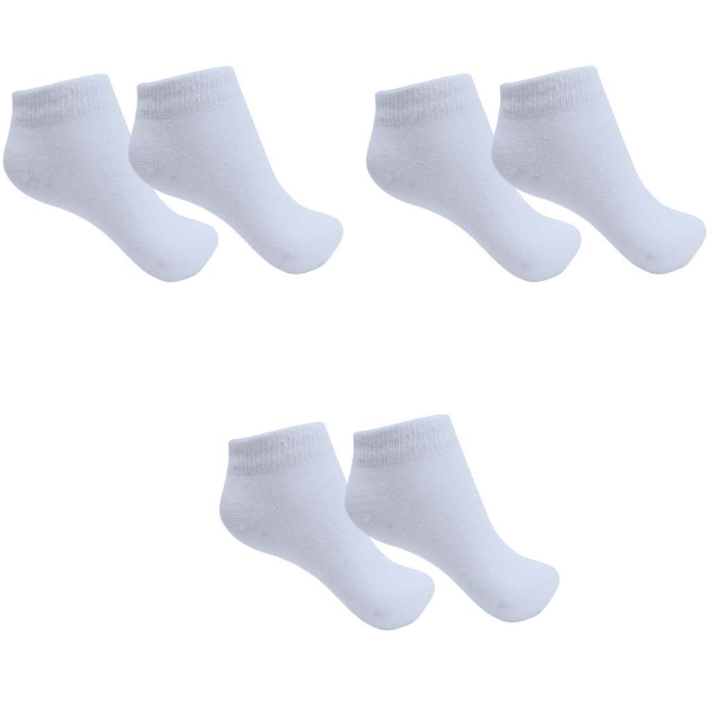 Meias Infantis Cano curto Branca Kit com 3 Pares 10-12 Maciez Poliester Elastano