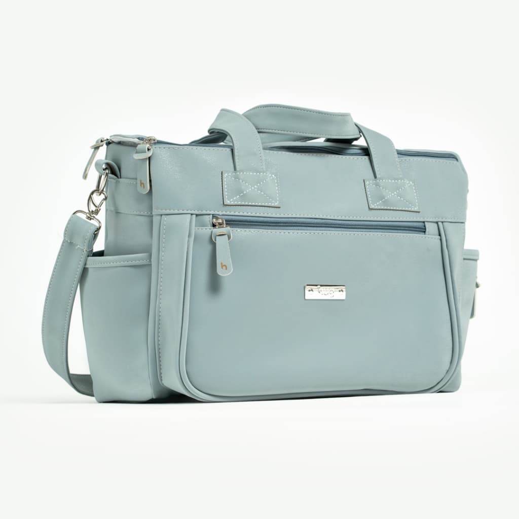 Bolsa Maternidade Grande HUG Glamour Azul Menino Original