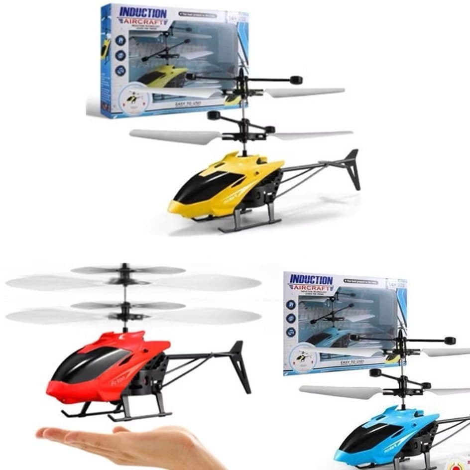 Brinquedo Helicóptero controle Sensorial com LED - Voa Automaticamente para Crianças Mega Promoção