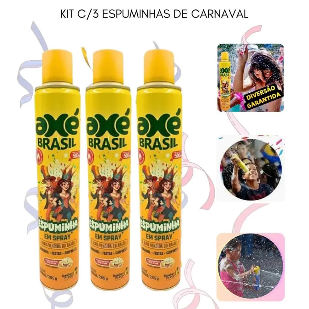 ESPUMA DE CANAVAL  SPRAY CARNAVAL FESTA BRASIL