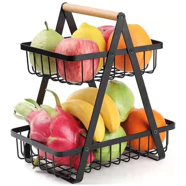 Fruteira Aramada De Mesa Metal Resistente 23,8cm