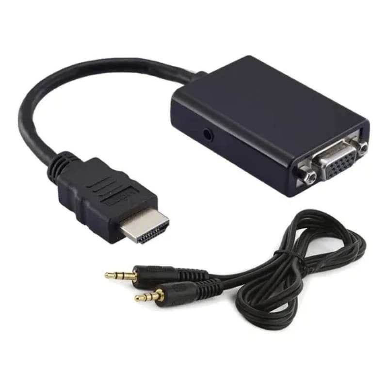 conversor hdmi para vga femea com audio