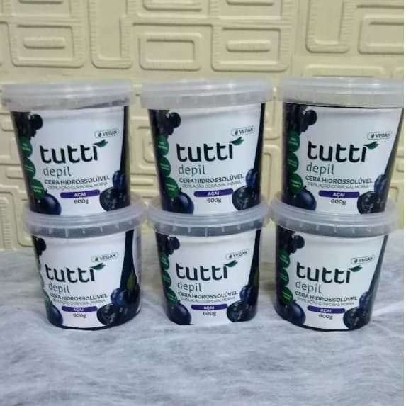 Cera depilação hidrossolúvel Tutti Depil de Açaí 600g
