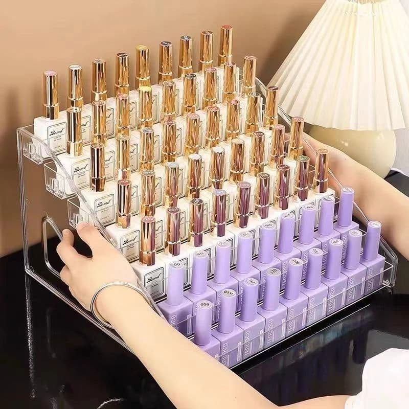 Organizador De Esmalte 7 Andares Suporte Exibição Em Acrilico