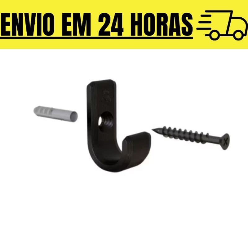 Kit Ganchos com parafuso Parede Toalha Roupa Bolsa Boné 2/4/6 unidades