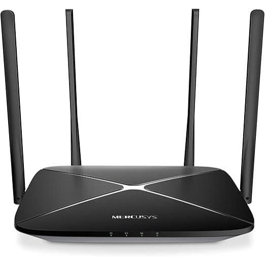 Roteador Gigabit Wi-Fi Mercusys AC12G, Wireless Dual Band 2.4/5 GHz AC1200, 4 antenas, Portas Full Gigabit