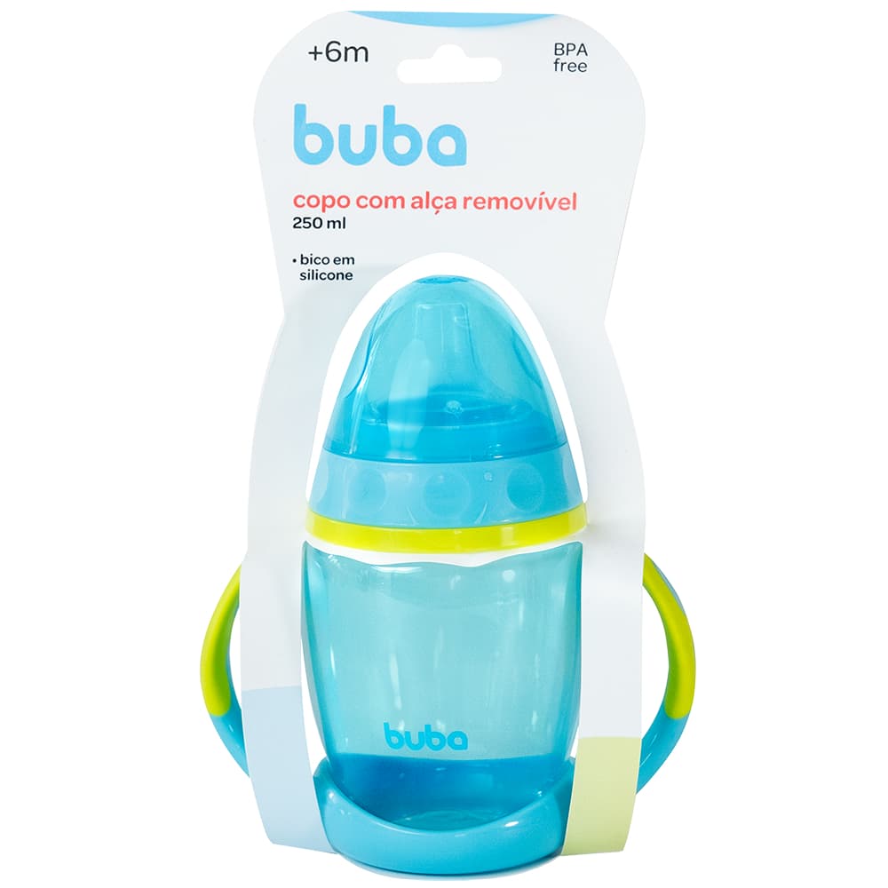 Copo de Treinamento Buba Azul Alça Removível Infantil