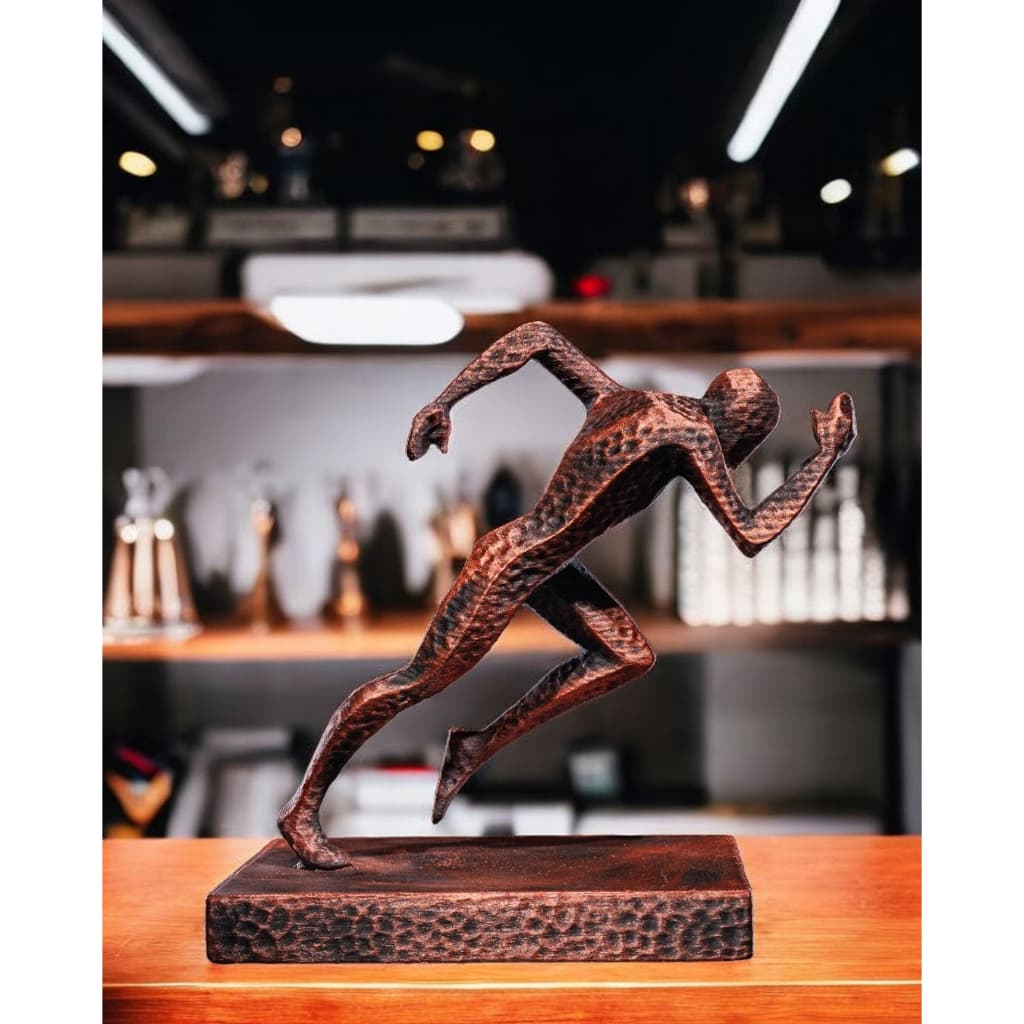 Estátua Corredor Velocista Decorativa | Escultura Moderna
